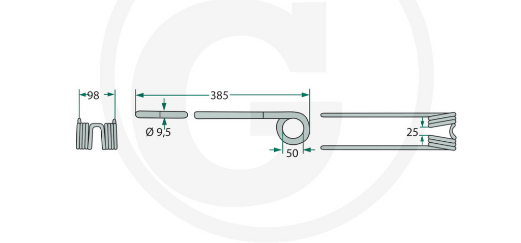 For FELLA Rotary tedder tine Pack of 10