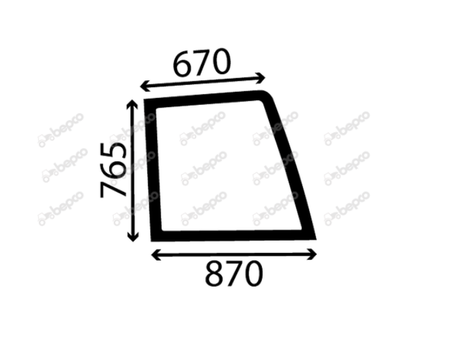 For FIAT L's UPPER DOOR WINDOW RIGHT - CURVED - TINTED