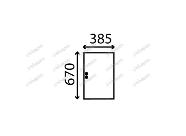 For JOHN DEERE SLIDING SIDE WINDOW FLAT - NON-TINTED Sekura Cab