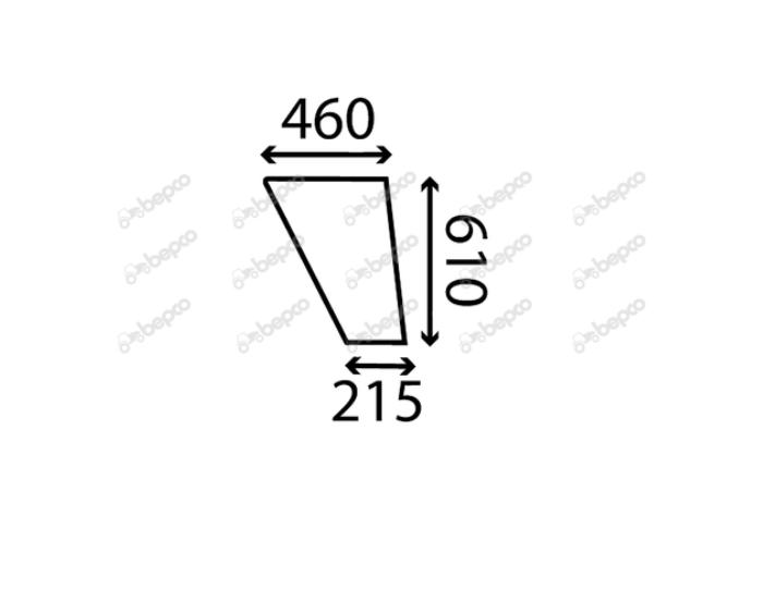 For DEUTZ LOWER DOOR WINDOW RIGHT - FLAT - NON-TINTED SEKURA CAB