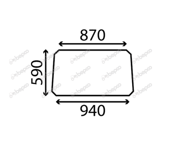 For MASSEY FERGUSON 100 WINDSCREEN FLAT - NON-TINTED