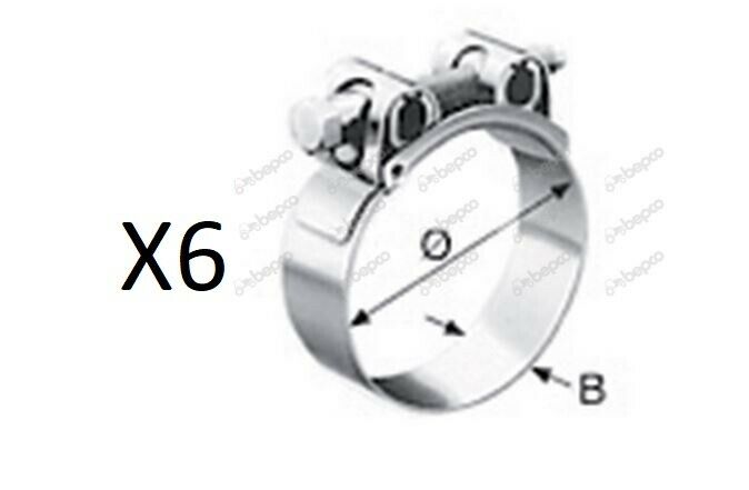 GBS BOLT CLAMP - STAINLESS ST. Ø 59-63MM  PACK OF 6