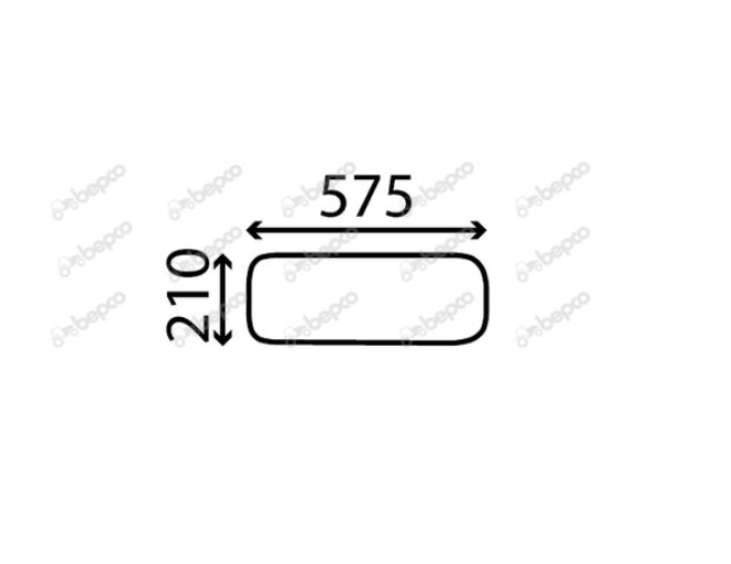 For MASSEY FERGUSON LOWER REAR WINDOW FLAT - TINTED