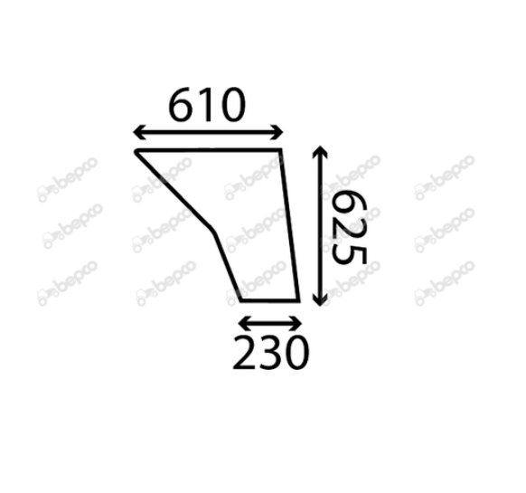 For FORD 10'S LP AP CAB LOWER DOOR WINDOW RIGHT - FLAT - NON-TINTED