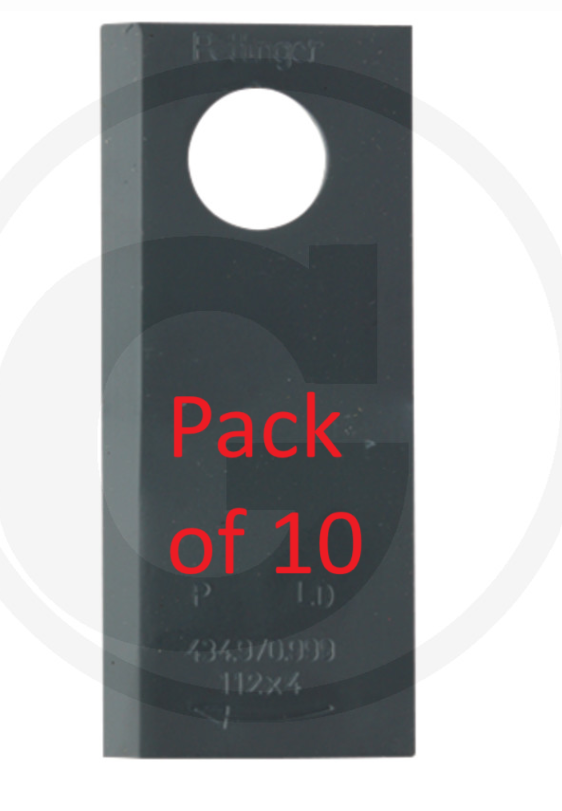 For Pottinger Mower Blade, right DURASTAR PACK OF 10