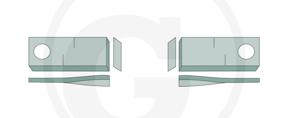 For Krone MOWER BLADES 94 X 40 (25) RIGHT
