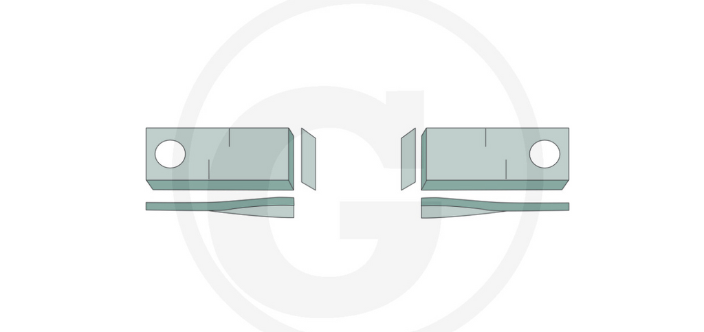 For FELLA JF STOLL MOWER BLADES 106 x 48 (25) RIGHT