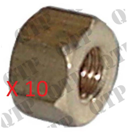 Massey Ferguson Brass Exhaust Manifold Nut 5/16" pack of 10