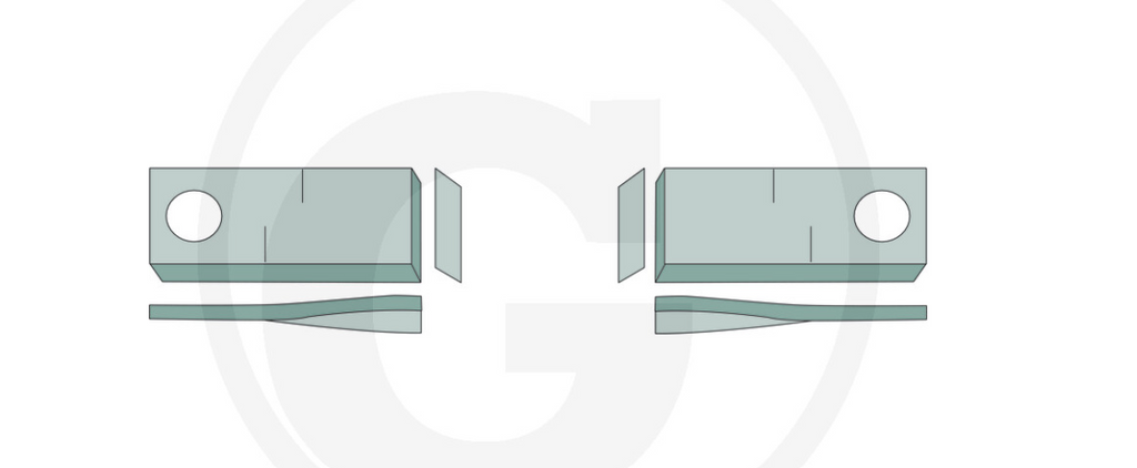 For Pöttinger MOWER BLADES 112 X 48 (25) RIGHT