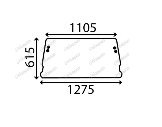 For FORD 10'S 30'S 600'S REAR WINDOW FLAT - NON-TINTED