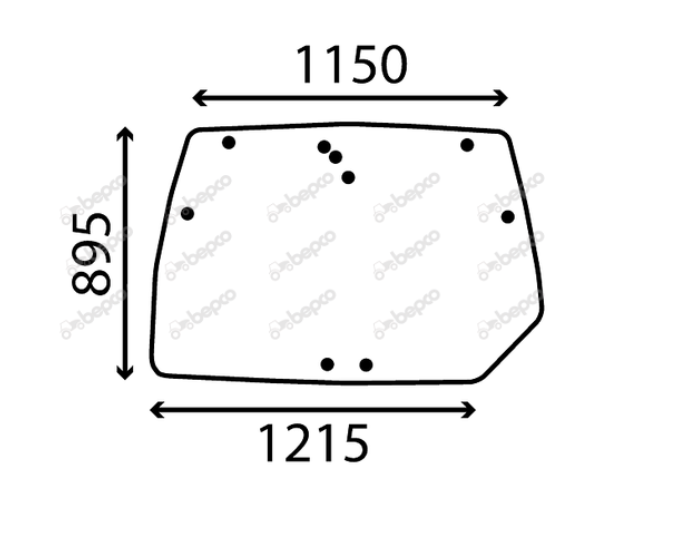 For DEUTZ REAR WINDOW CURVED - TINTED - OLD MONTAGE