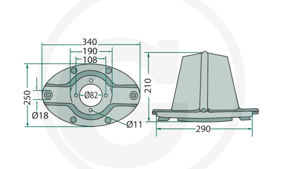 KRONE Mower Disc With Quick Connection