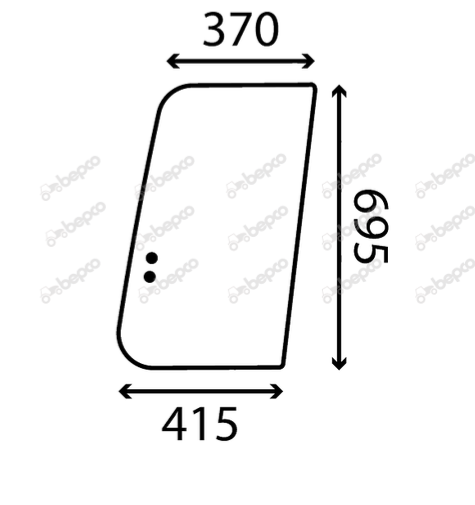 For KOMATSU Window, cabin LH door upper