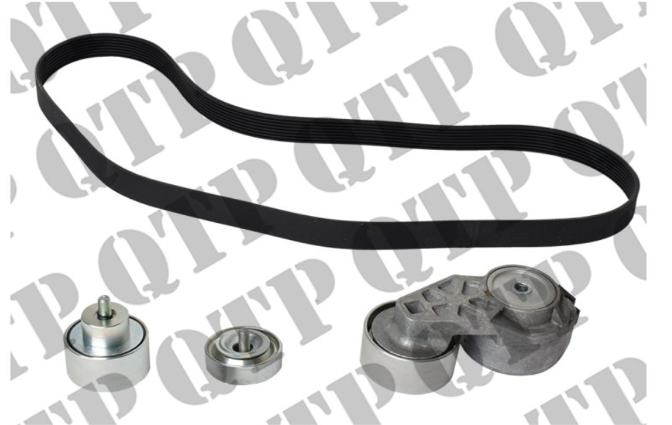 For Case Maxxum MXU Puma Fan Belt Tensioner & Pulley Kit with A/C