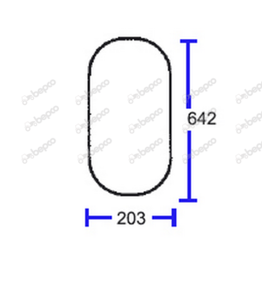 For MASSEY FERGUSON 500 LOWER FRONT GLASS FLAT - TINTED