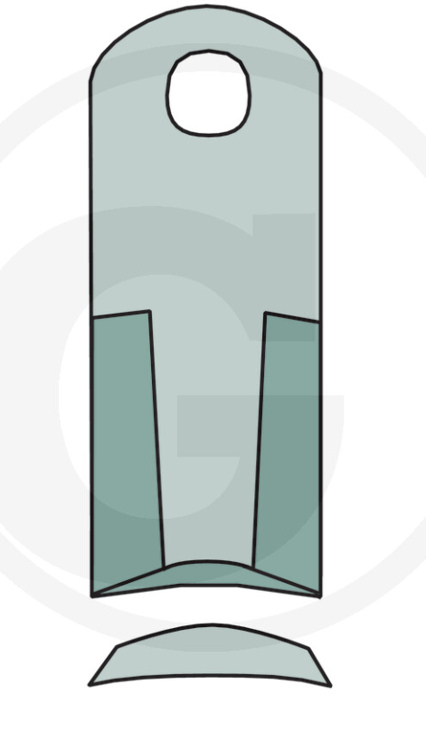 For Kverneland MOWER BLADES 126 X 50mm (25) Curved