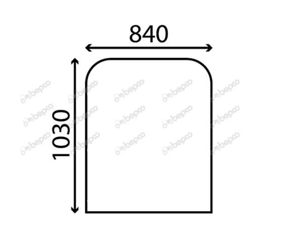 For CASE CX WINDSHIELD FLAT - TINTED