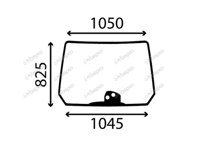 For DEUTZ WINDSCREEN CURVED - TINTED