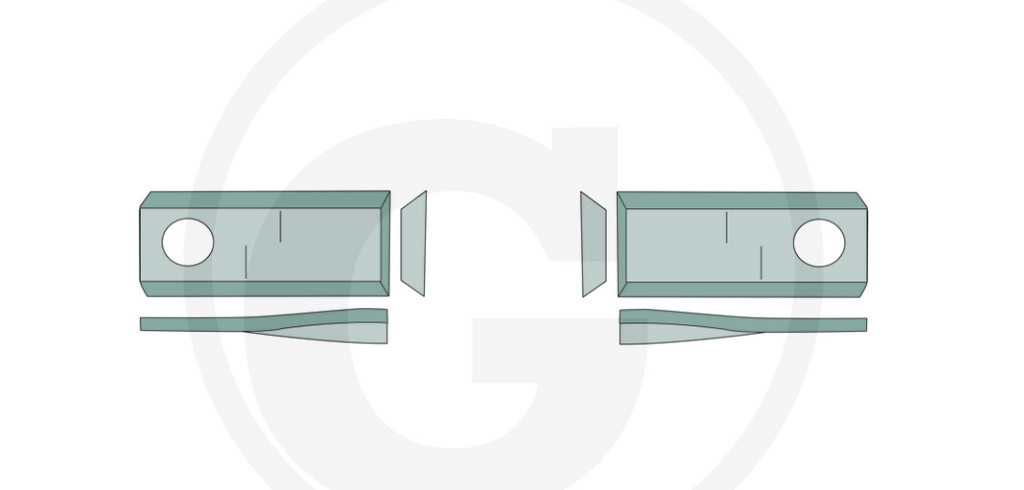 For John Deere, Kuhn, New Holland MOWER BLADES 112 X 45 (25) LEFT