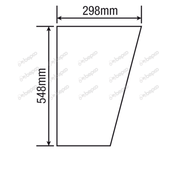 For DAVID BROWN 90 94 LOWER FRONT GLASS RIGHT - CURVED - TINTED