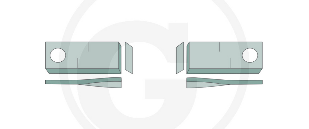 For Kuhn, Taarup (Kverneland) MOWER BLADES 126 X 48mm (25) Left