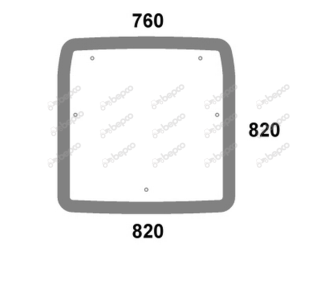 Deutz Cab Roof Glass