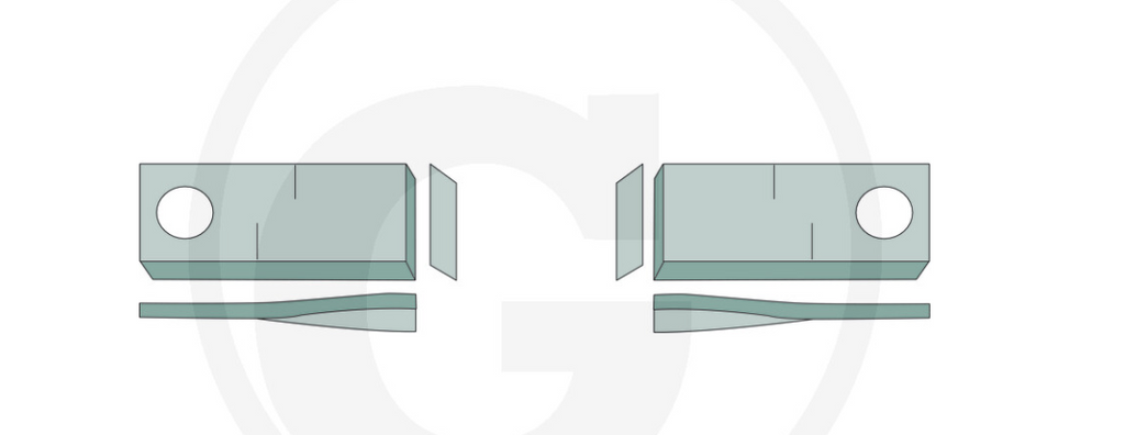 For Kuhn, PZ, Vicon, Deutz-Fahr MOWER BLADES 96 X 48 (25) LEFT