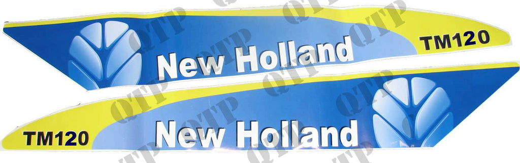 New Holland TM120 Decal Kit - late type white