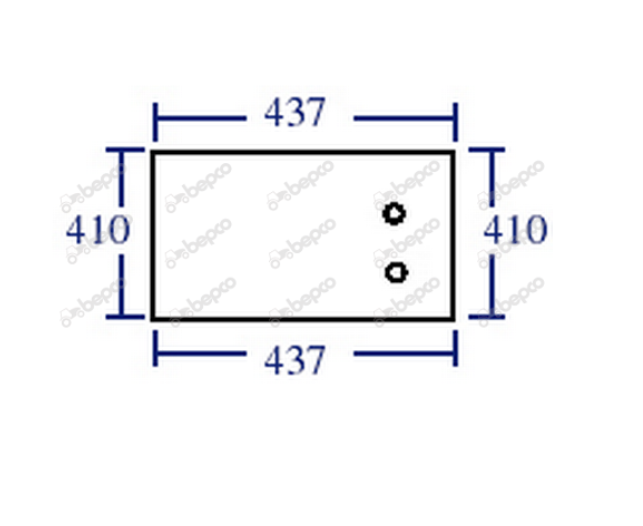 For FORD 10'S SLIDING LOWER REAR WINDOW FLAT - NON-TINTED
