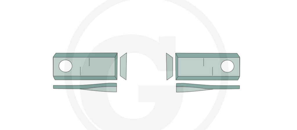 For Kuhn, John Deere, New Holland MOWER BLADES 95 X 45 (25) RIGHT