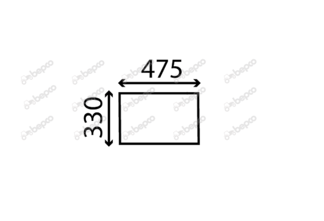 For CASE IHC FIXED LOWER REAR WINDOW FLAT - NON-TINTED SEKURA CAB