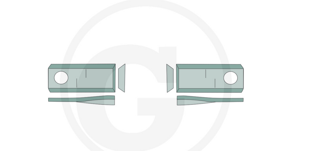 For 	Kuhn, John Deere MOWER BLADES 105 X 48 (25) RIGHT
