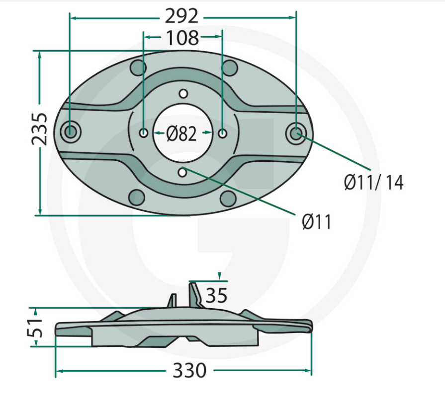 KRONE Mower Disc with Screw Cap