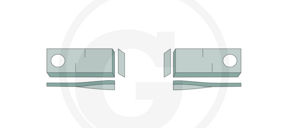For Krone, Fella MOWER BLADES 112 X 48 (25) RIGHT