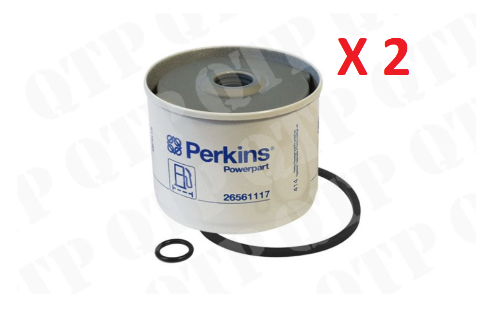 For MASSEY FERGUSON PERKINS FUEL FILTER PAIR