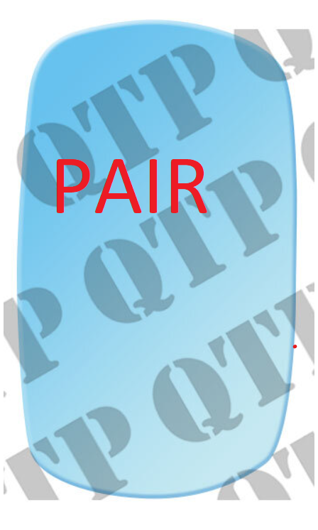 For Fiat M & L Series Mirror Glass Only Convex 257mm x 157mm PAIR