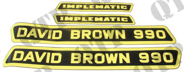 David Brown 990 Implematic Decal Kit