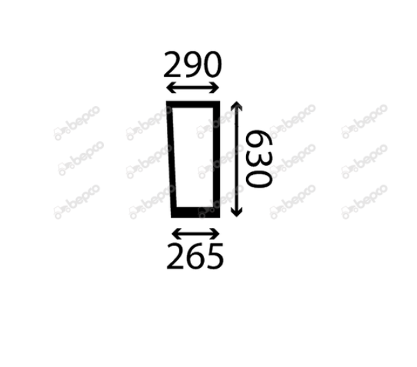 For DEUTZ LOWER FRONT GLASS RIGHT - FLAT - TINTED