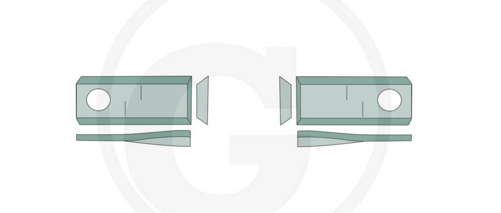 For Kuhn, New Holland, John Deere MOWER BLADES 107 X 45 (25) LEFT