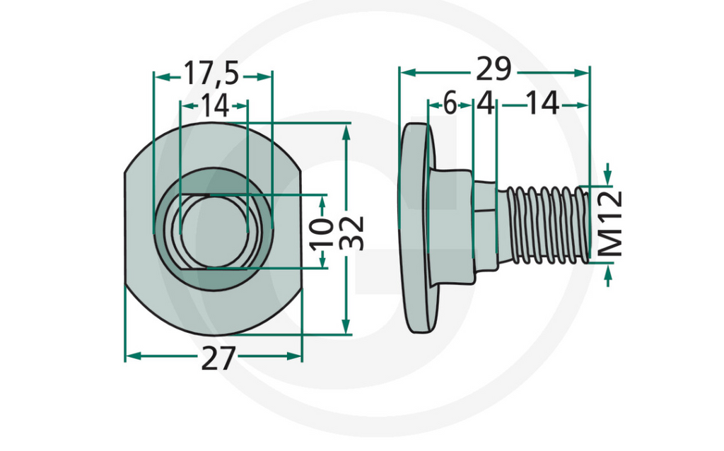 For KRONE MOWER BLADE BOLT with NUT PACK OF 25