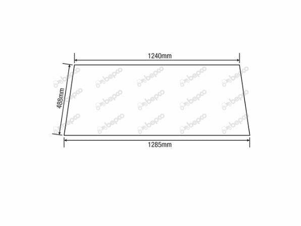 for, Zetor 4000, 5000, 6000, 7000 REAR WINDOW FLAT - NON-TINTED ...