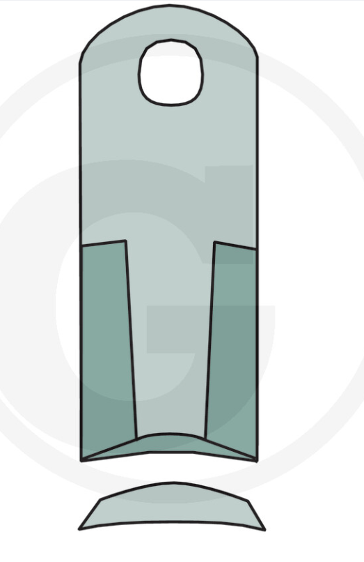 For Kuhn, Taarup (Kverneland) MOWER BLADES 128 X 50mm (25) Curved