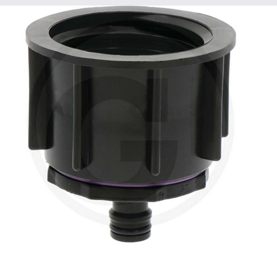 IBC adaptor S60x6 with plastic click system tap connection