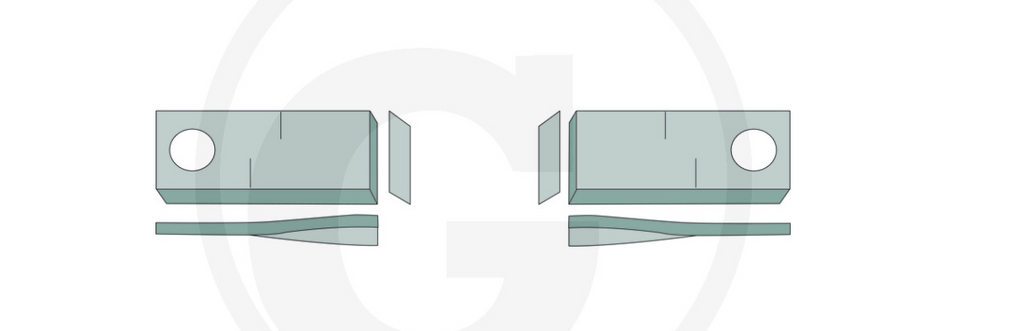 For JF - Stoll MOWER BLADES 109 X 47 (25) RIGHT