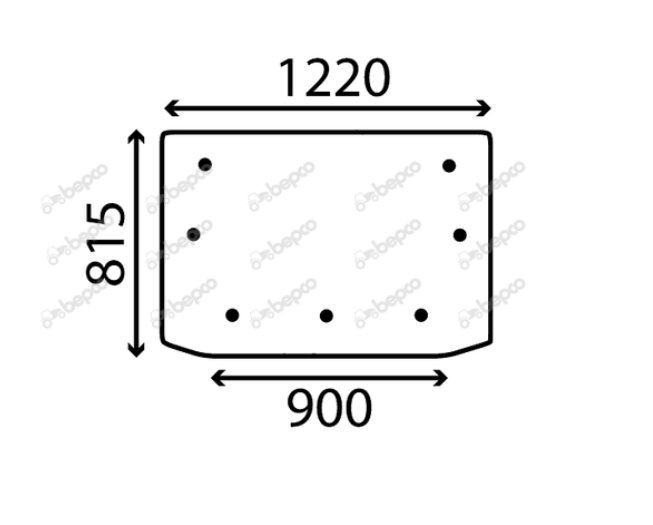 For SAME GALAXY LASER REAR WINDOW FLAT - TINTED