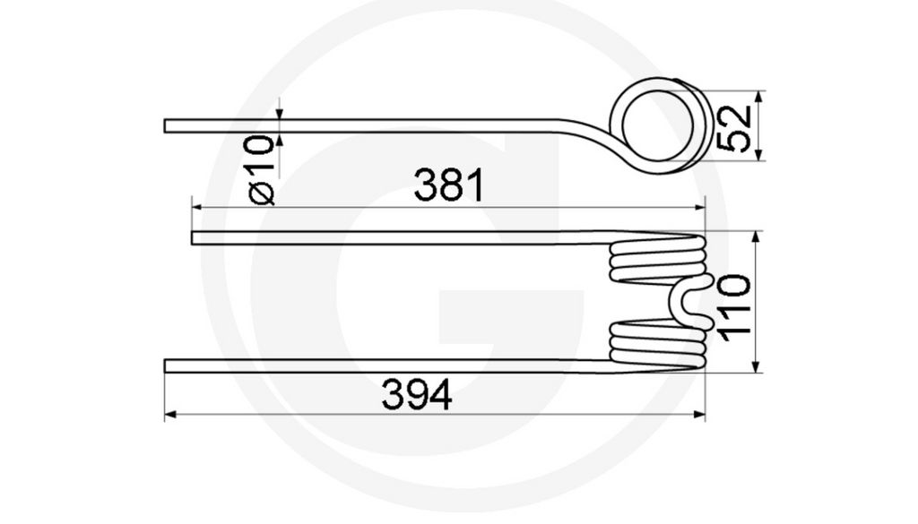 For Pöttinger Spring tine DURASTAR, left PACK OF 6
