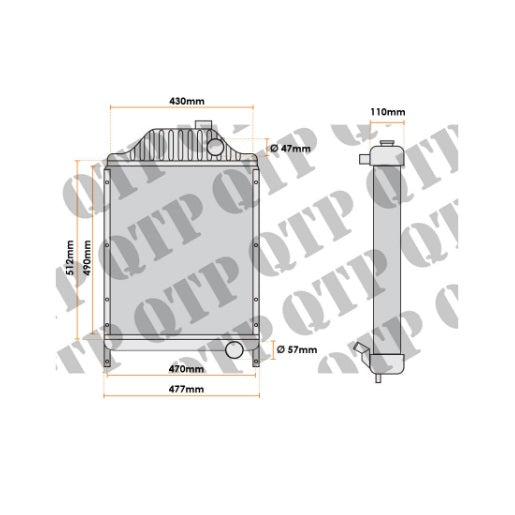 Case IH 85 95 4000/4200 Radiator Late Type