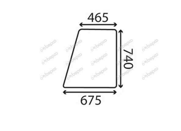 For FENDT Favorit 600 UPPER DOOR WINDOW FLAT - NON-TINTED