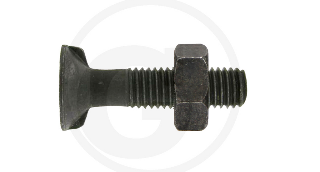 Plough bolts with 2 lugs DIN 11014 and hexagon nut 10.9 M12 X 80 PACK OF 25	