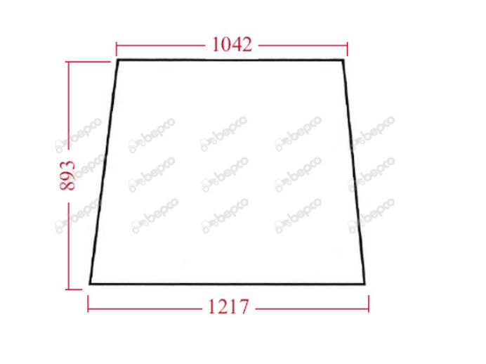 For CASE IHC XL CAB WINDSCREEN CLEAR CURVED